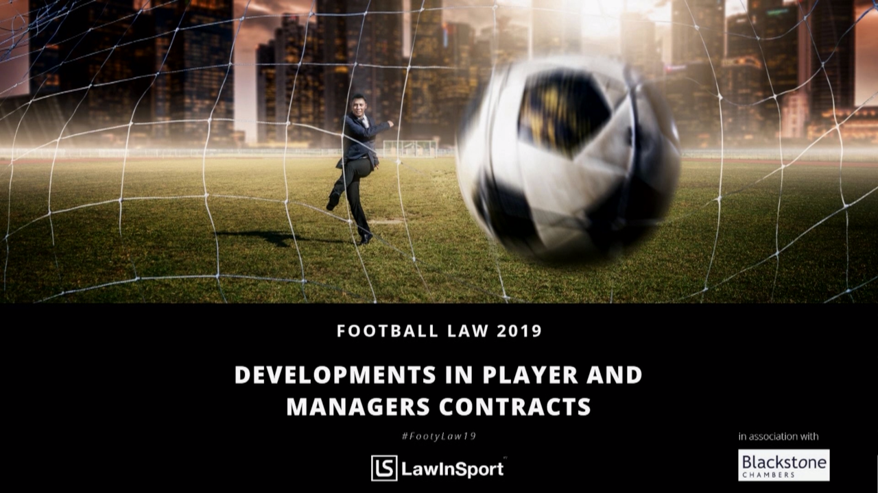developments in player and managers contracts