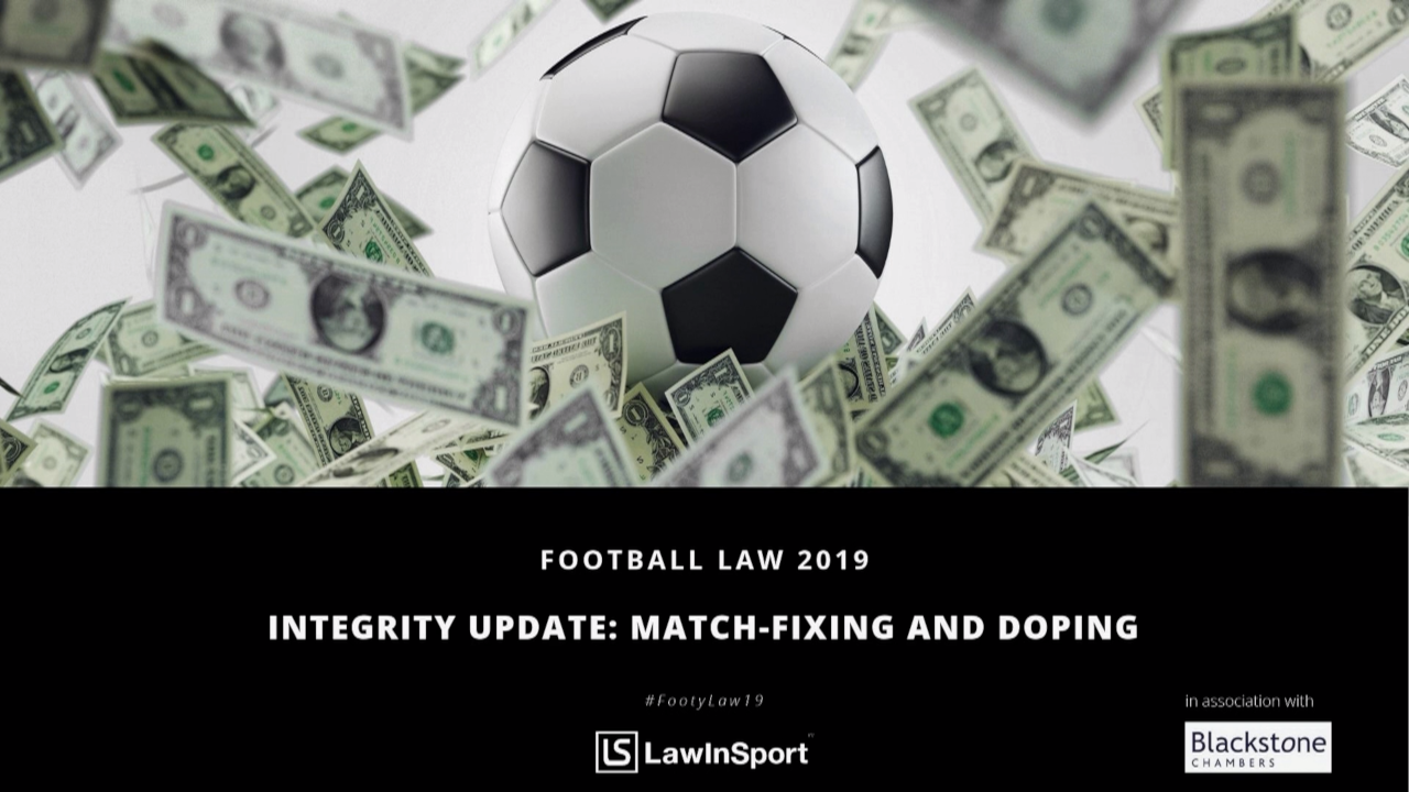 integrity update match fixing and doping