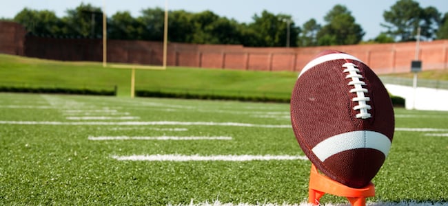 American football ready for field goal 