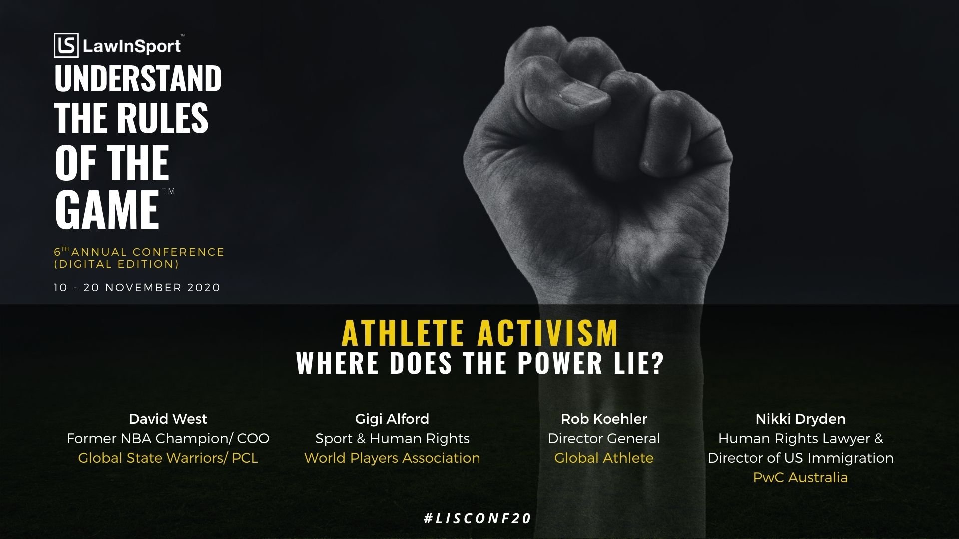 The future of athletes in the decision-making process in sport to be discussed at the LawInSport 6th Annual Conference 2020