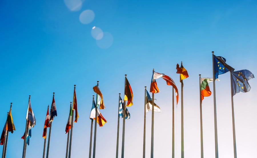 European Union Flags European Union Flags