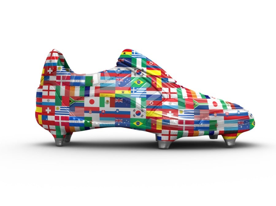Football Boots With Flags of National Teams Football Boots With Flags of National Teams