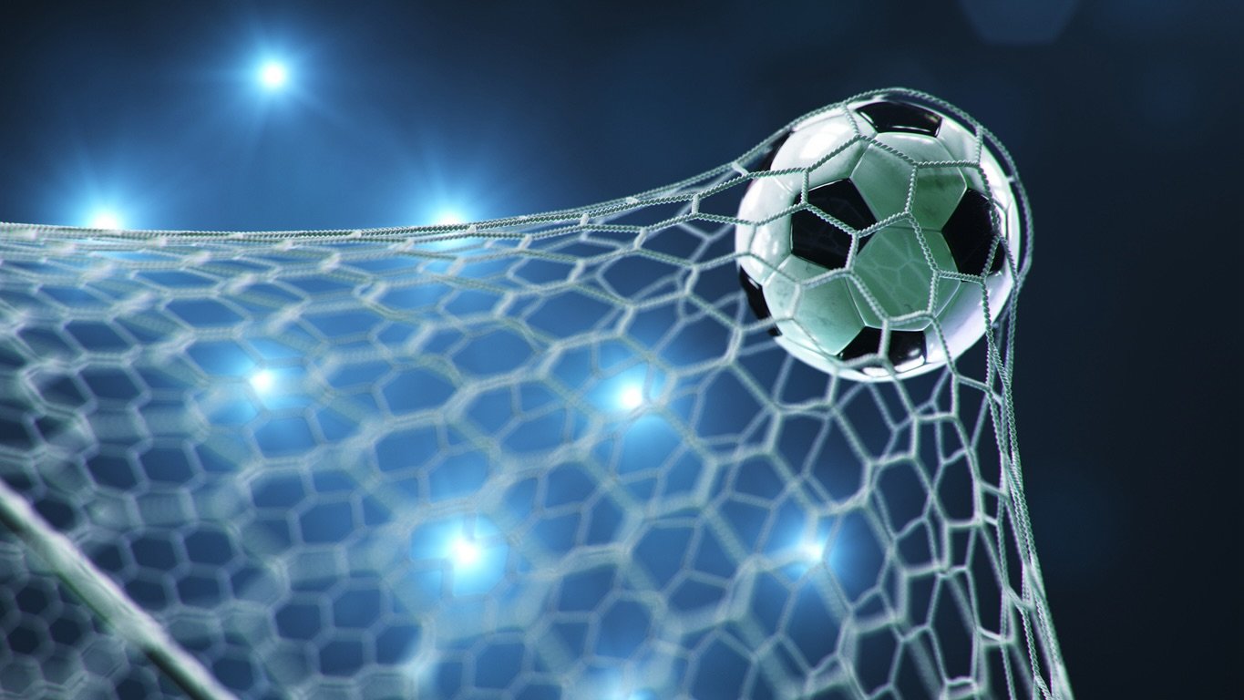 Football in goal