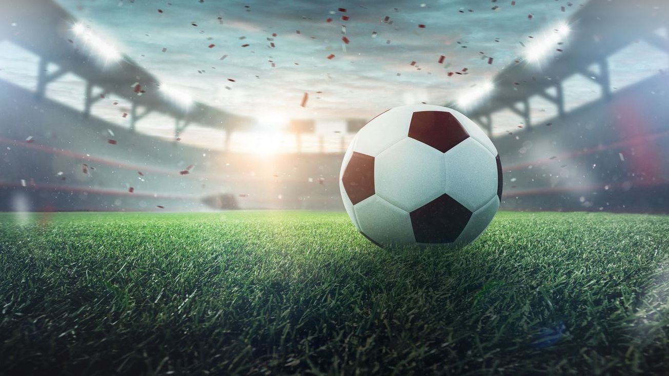Football on Pitch