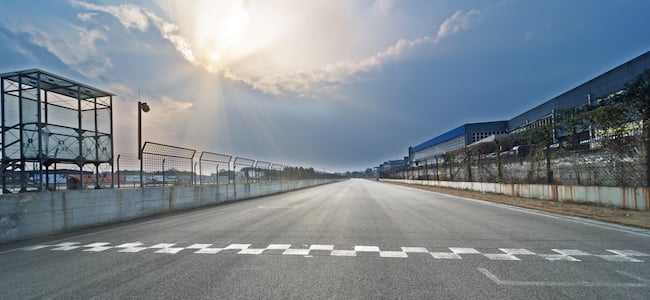 Formula One finish line