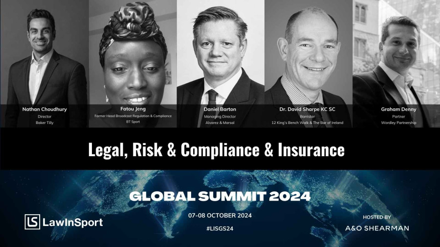 Title Image - Legal, Risk & Compliance & Insurance to be discussed at LawInSport Global Summit 2024 Title Image - Legal, Risk & Compliance & Insurance to be discussed at LawInSport Global Summit 2024