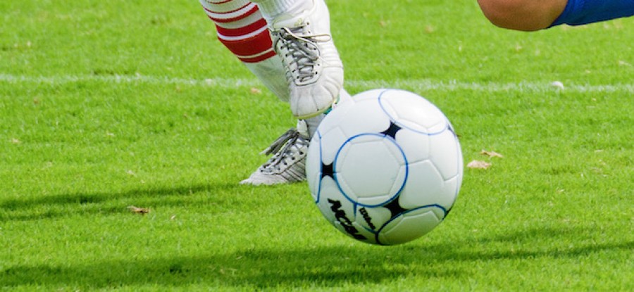 Football just off the ground