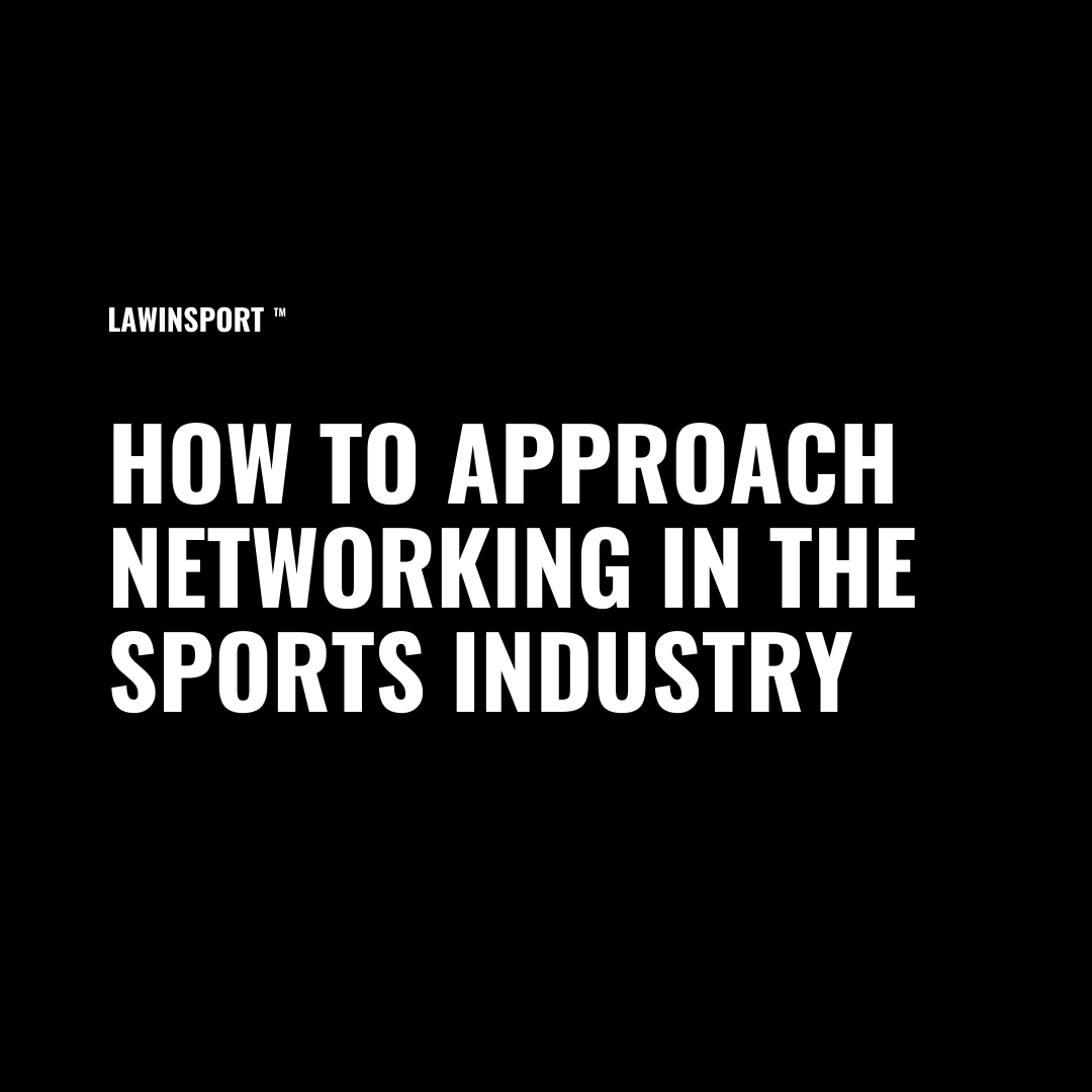 How to network in sports law 