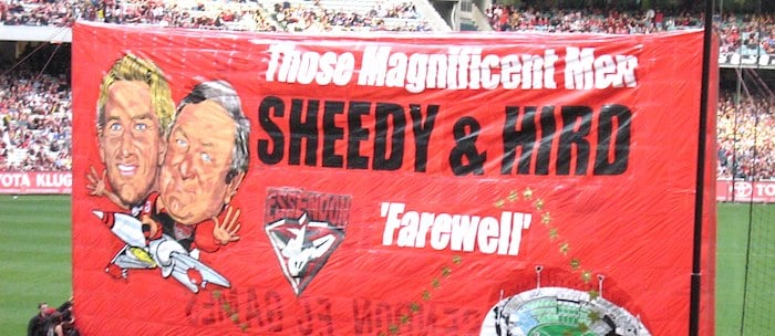 Hird and Sheedy Farewell Banner