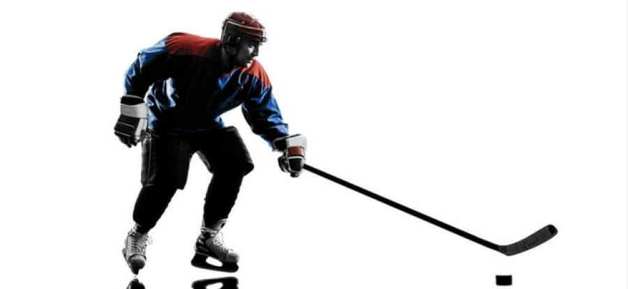 Hockey player in action