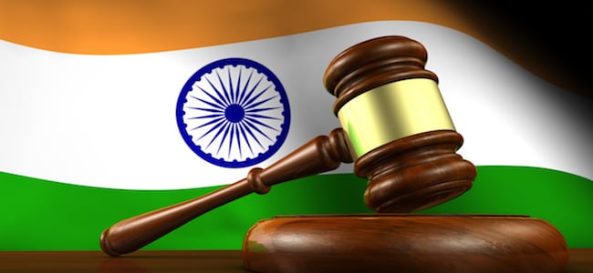 Indian flag and gavel