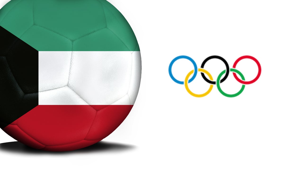 Kuwait Football with Olympic Rings