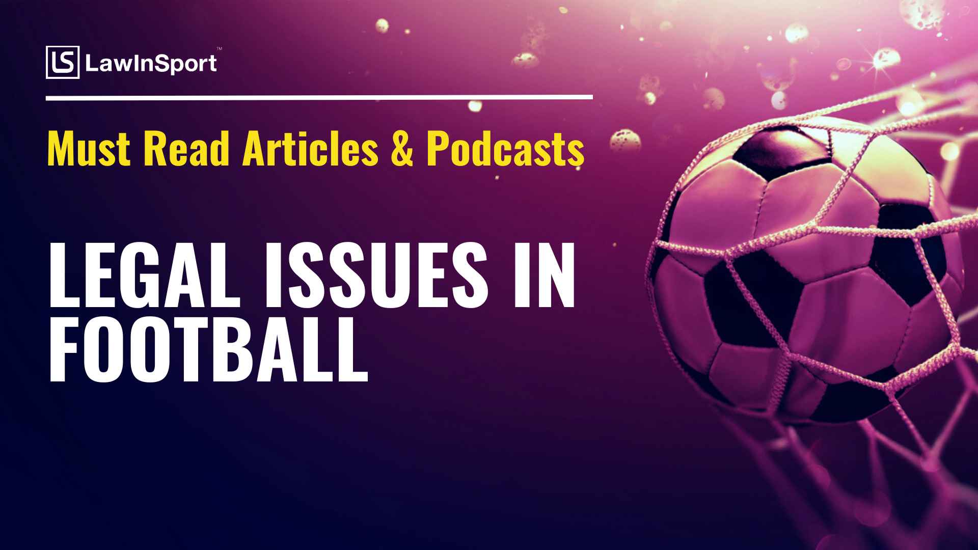 Title image - 80 articles on legal issues in football