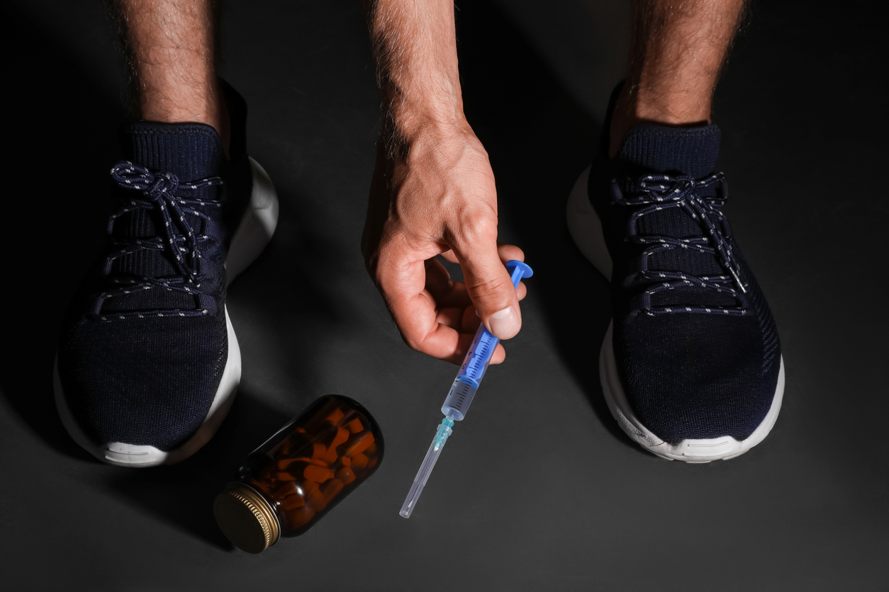 Man with syringe Man with syringe