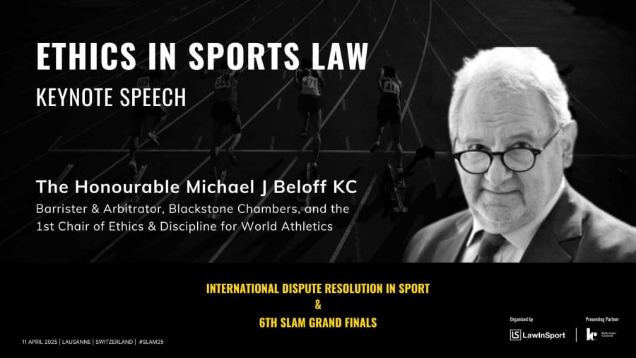 Keynote Speech - Ethics in Sports Law at International Dispute Resolution in Sport 2025