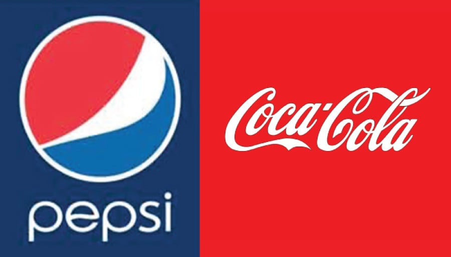 Pepsi and Coca-Cola logos Pepsi and Coca-Cola logos