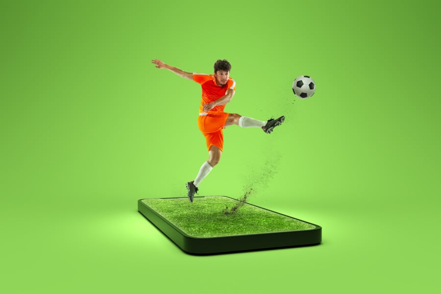 Phone with Footballer