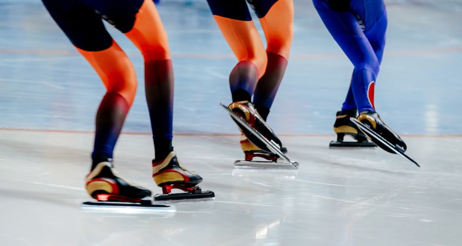 Speed Skaters Racing Speed Skaters Racing