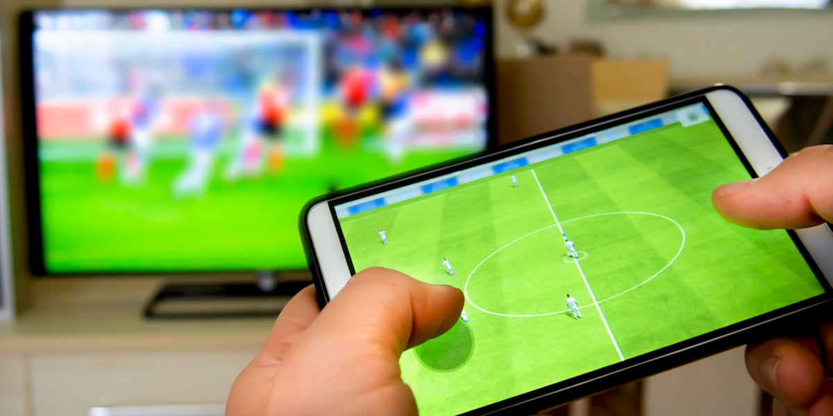 Sports on tv and tablet