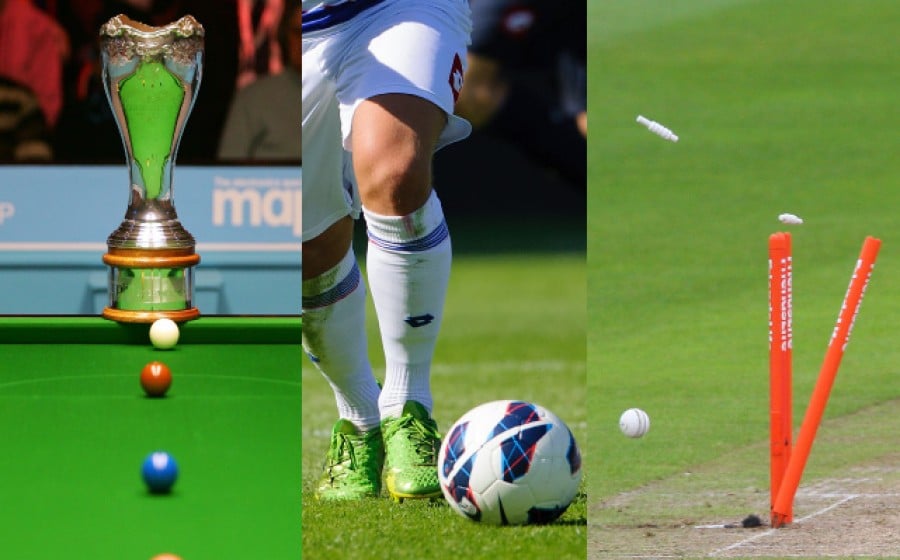 Snooker, Football, Cricket Snooker, Football, Cricket