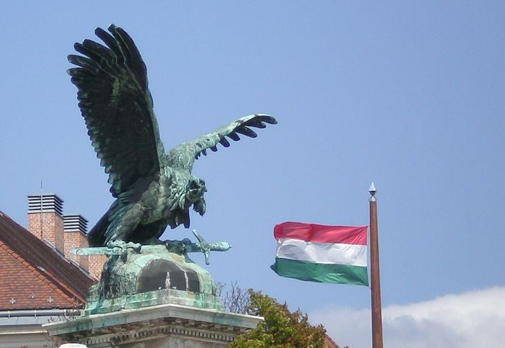 Turul_and_Hungarian_flag