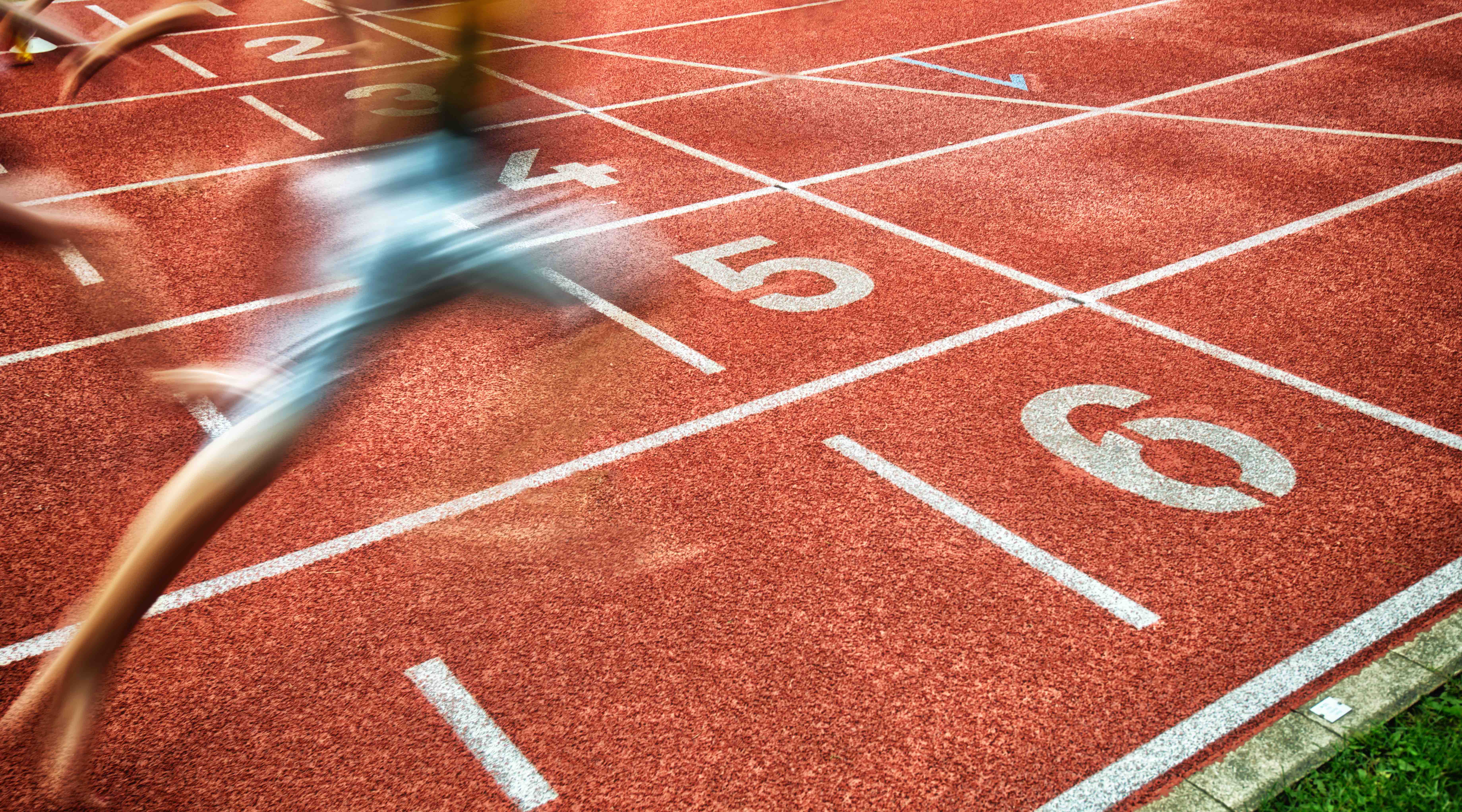 Athlete Crossing Line