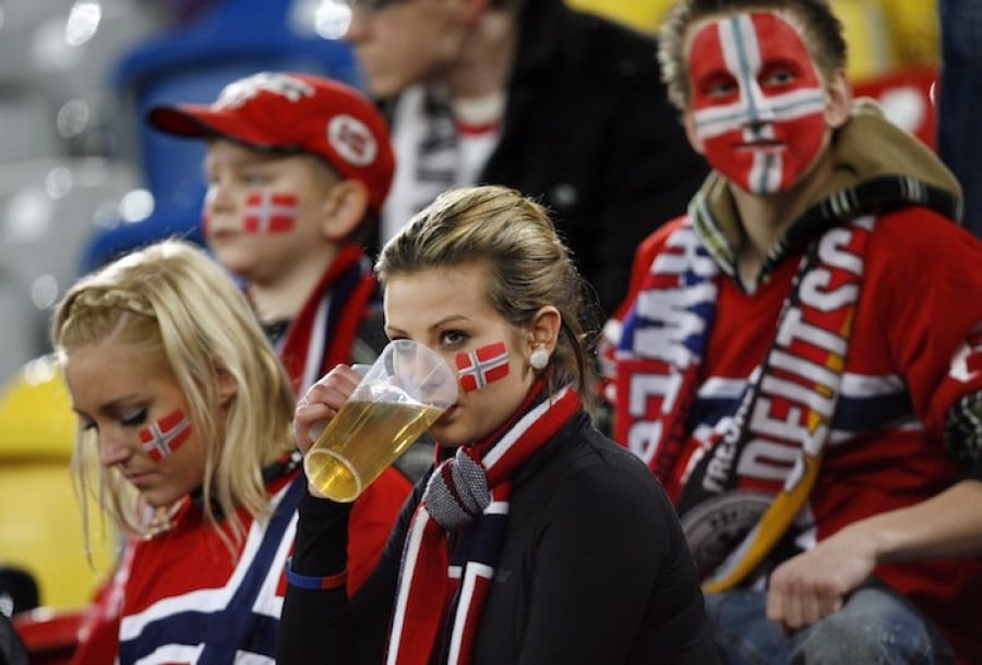 Fans Drinking Beer Fans Drinking Beer