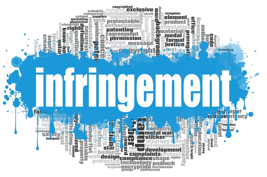 Infringement painted in word cloud 