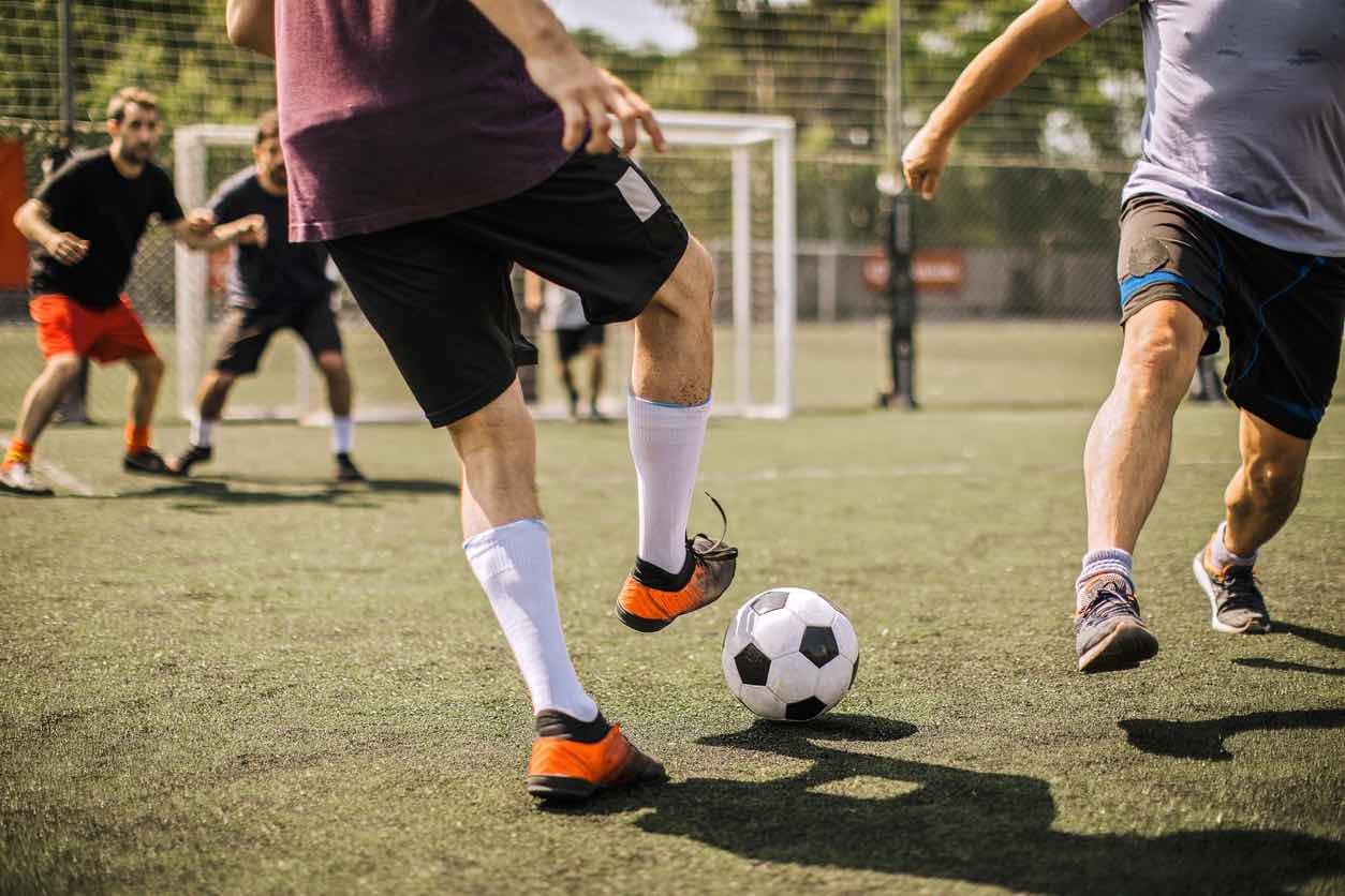 Men playing football