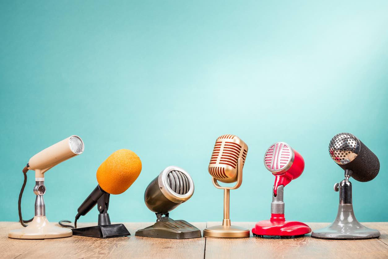 Title image of retro microphones