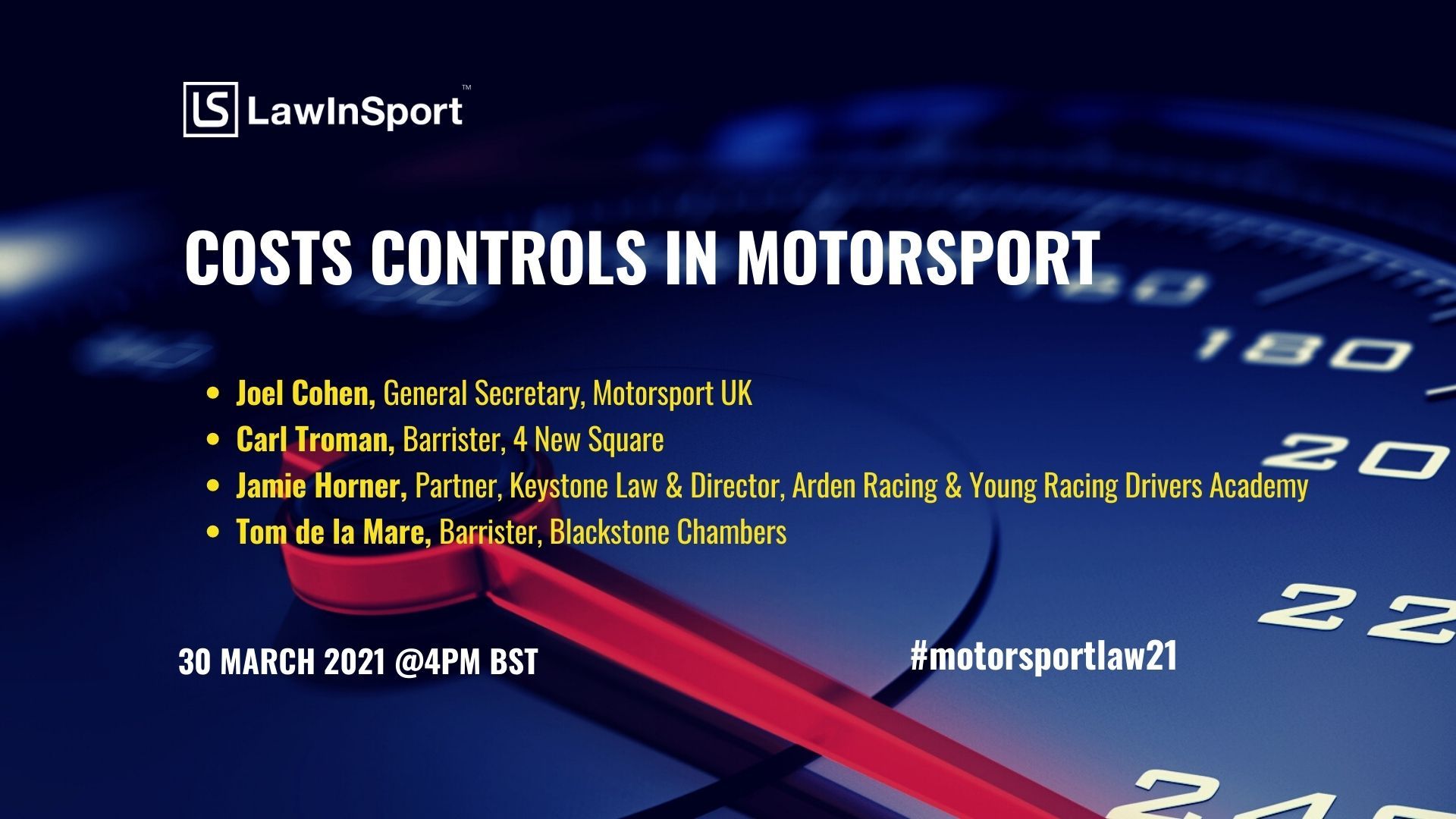 Title image - Cost controls in motorsport