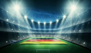 Germany Flag on football pitch