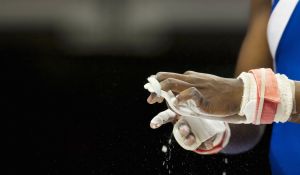 Gymnast preparing for Competition