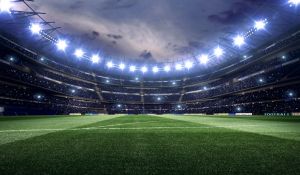 Football stadium under lights