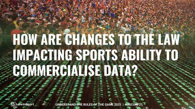 How are changes to the law impacting sports ability to commercialise data?