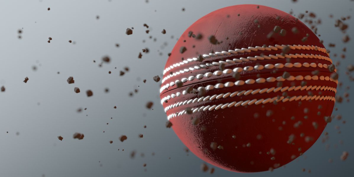 Cricket ball closeup