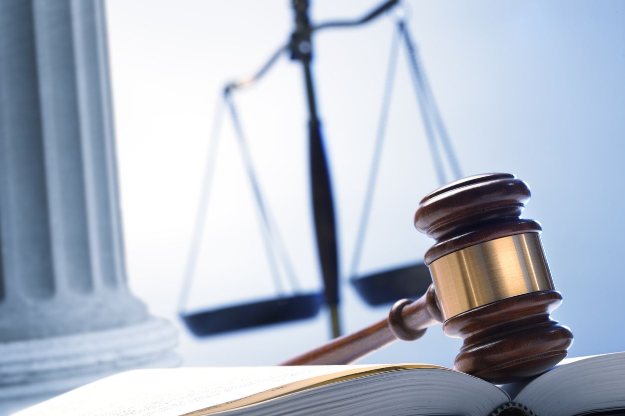 Gavel and justice scale