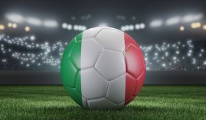 Italy flag on Football